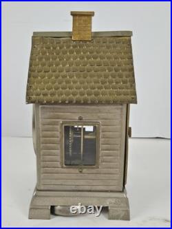 Antique 1892 SETH THOMAS'Lodge' Metal Figural Cottage Mechanical Alarm Clock Antique 1892 SETH THOMAS'Lodge' Metal Figural Cottage Mechanical Alarm Clock