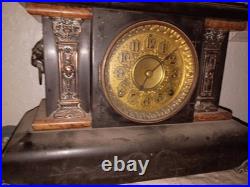 Antique 1894 Seth Thomas Adamantine 8 Day Time and Strike Mantel Clock Working