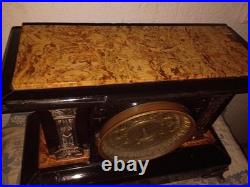 Antique 1894 Seth Thomas Adamantine 8 Day Time and Strike Mantel Clock Working