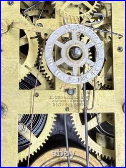 Antique 1895 Charles F Adams Ingraham LIBERTY Mantle Clock SEE VIDEO RARITY