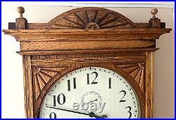 Antique 1896 Seth Thomas Lobby 15 Day 18 Dial Wall Clock
