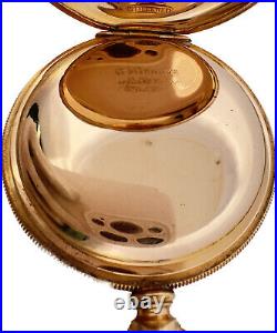 Antique 18S Seth Thomas Lever Brothers Demi Hunter Pocket Watch 152 Gold Filled