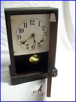 Antique 1900-05 Seth Thomas Cottage Shelf/Mantle Chime Clock with Key