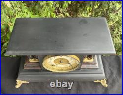Antique 1904 Gilbert Faux Marble Mantle Parlor Clock Video All ORIGINAL Antique 1904 Gilbert Faux Marble Mantle Parlor Clock Video All ORIGINAL