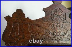 Antique 1904 Seth Thomas 298A Gingerbread Oak 8 Day Half Hour Mantle Clock w Key