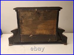Antique 1905 Gilbert Black Mantle Parlor Clock SERVICED CLEANED