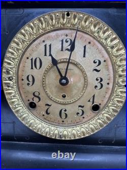 Antique 1905 Seth Thomas Marble Adamantine Mantle Clock With Keys Works READ