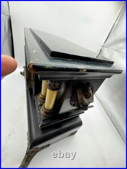Antique 1905 Seth Thomas Marble Adamantine Mantle Clock With Keys Works READ