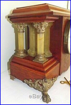 Antique 1905 Seth Thomas Open Column Adamantine SUCILE Vintage Mantle Clock 4½