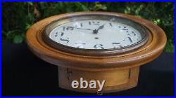 Antique 1910s Sessions Gallery OAK Wall Clock RUNS SEE VIDEO ALL ORIGINAL