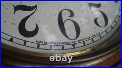 Antique 1910s Sessions Gallery OAK Wall Clock RUNS SEE VIDEO ALL ORIGINAL