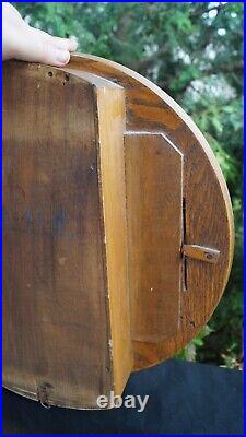 Antique 1910s Sessions Gallery OAK Wall Clock RUNS SEE VIDEO ALL ORIGINAL