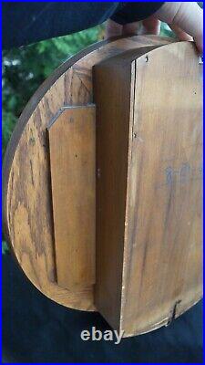 Antique 1910s Sessions Gallery OAK Wall Clock RUNS SEE VIDEO ALL ORIGINAL