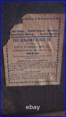 Antique 1910s Sessions Tambour Humpback Mantle Clock VIDEO ORIGINAL PROJECT