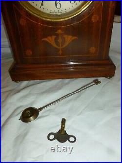 Antique 1910s Seth Thomas Sonora Chime 5 Bells Mantel Clock Inlaid Case