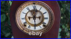 Antique 1915 Ansonia HENLEY Mahogany Beehive Open Escapement Mantle Clock VIDEO Antique 1915 Ansonia HENLEY Mahogany Beehive Open Escapement Mantle Clock VIDEO
