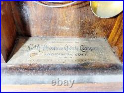 Antique 1915 Mantel Clock Seth Thomas with Key 8 Day Made in Thomaston Connecticut