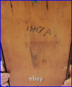 Antique 1917A Seth Thomas Wall Clock Wood Case Pendulum withKey cl