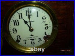 Antique 1920 American Seth Thomas 4 Bell Sonora Chime Burl Walnut Mantle Clock