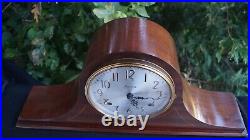 Antique 1920 Sessions Tambour Humpback Mantle Clock RUNS VIDEO ALL ORIGINAL