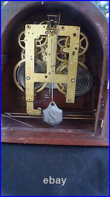 Antique 1920 Sessions Tambour Humpback Mantle Clock RUNS VIDEO ALL ORIGINAL