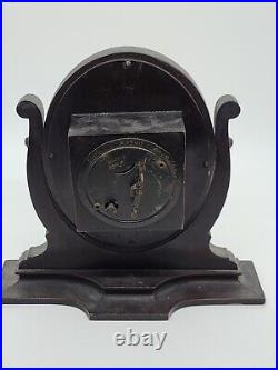 Antique 1920's SETH THOMAS 8 Day Gothic Art Deco Mahogany Mantel Shelf Clock