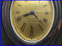 Antique 1920's SETH THOMAS 8 Day Jeweled Gothic Art Deco Mahogany Mantle Clock Antique 1920's SETH THOMAS 8 Day Jeweled Gothic Art Deco Mahogany Mantle Clock