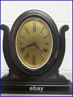 Antique 1920's SETH THOMAS 8 Day Jeweled Gothic Art Deco Mahogany Mantle Clock Antique 1920's SETH THOMAS 8 Day Jeweled Gothic Art Deco Mahogany Mantle Clock