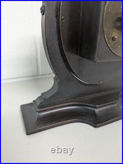 Antique 1920's SETH THOMAS 8 Day Jeweled Gothic Art Deco Mahogany Mantle Clock Antique 1920's SETH THOMAS 8 Day Jeweled Gothic Art Deco Mahogany Mantle Clock