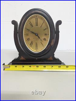 Antique 1920's SETH THOMAS 8 Day Jeweled Gothic Art Deco Mahogany Mantle Clock Antique 1920's SETH THOMAS 8 Day Jeweled Gothic Art Deco Mahogany Mantle Clock
