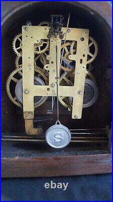 Antique 1920s Sessions COMMANDER Tambour Humpback Clock RUNS VIDEO ORIGINAL