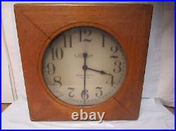 Antique 1920s Warren Telechron Kitchen Office School Electric Wall Clock (L71J)