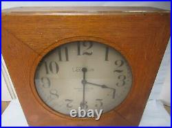 Antique 1920s Warren Telechron Kitchen Office School Electric Wall Clock (L71J)