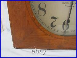 Antique 1920s Warren Telechron Kitchen Office School Electric Wall Clock (L71J)