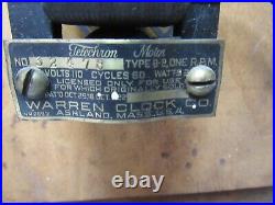 Antique 1920s Warren Telechron Kitchen Office School Electric Wall Clock (L71J)