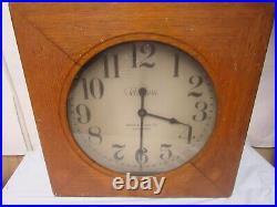Antique 1920s Warren Telechron Kitchen Office School Electric Wall Clock (L71J)