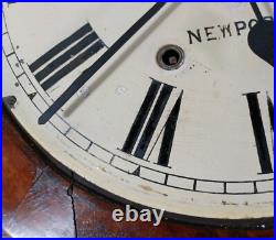 Antique 19th Century H Dufner Seth Thomas Walnut Burl Drop Dial Wall Clock Antique 19th Century H Dufner Seth Thomas Walnut Burl Drop Dial Wall Clock