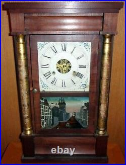 Antique 25 SETH THOMAS OGEE Connecticut Wall Mechanical Clock weight driven