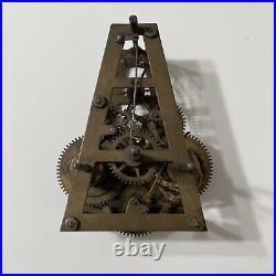 Antique 2 Weight Regulator Clock Trapezoid Movement Parts Seth Thomas Terry Era