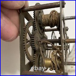 Antique 2 Weight Regulator Clock Trapezoid Movement Parts Seth Thomas Terry Era