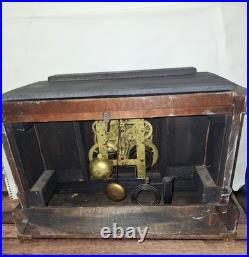 Antique 8 Day Seth Thomas Adamantine Mantle Chime Clock Working Art Nouveau