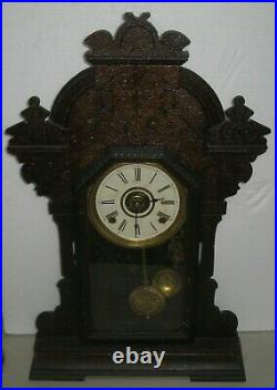 Antique 8 Day Seth Thomas City Series Mantel/ Shelf Chime Clock Working 298a