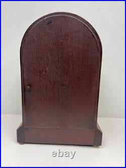 Antique 8 Day Seth Thomas Dome Shelf Clock Cathedral Gong Walnut Veneer Works