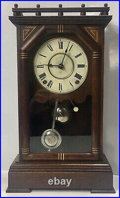 Antique 8-Day Seth Thomas Omaha City Clock With Key