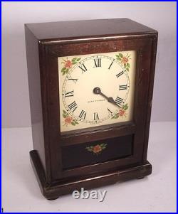 Antique 8 Day Seth Thomas Standish Automatic Alarm Wood Mantle Clock Works