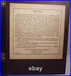 Antique 8 Day Seth Thomas Standish Automatic Alarm Wood Mantle Clock Works