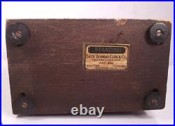 Antique 8 Day Seth Thomas Standish Automatic Alarm Wood Mantle Clock Works