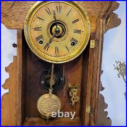 Antique 8 Day Waterbury Hardin/Seth Thomas Innards Frankenstein Alarm Clock