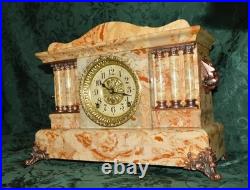 Antique Adamantine Seth Thomas Mantel Clock. Restored. Serviced