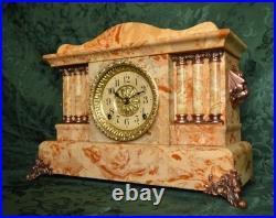 Antique Adamantine Seth Thomas Mantel Clock. Restored. Serviced